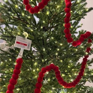 Ashland Red Felt Pom Garland